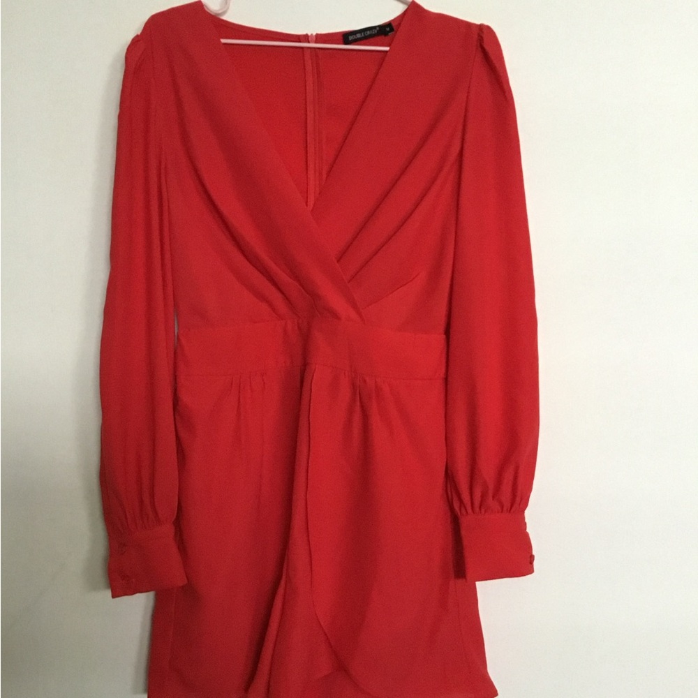 Double Crazy Split Solid Romper - image 4